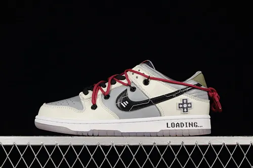 All categories Nk SB Dunk series Nk SB Dunk Low low-top sneakers pure original version Nk Dunk low "Video Game" video game theme strap deconstruction SB smashed backboard fashion casual sneakers DD1768-400